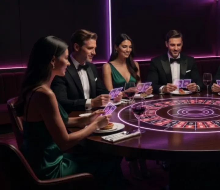 Ruletový večer v tmavém lounge prostředí Bravoriaim